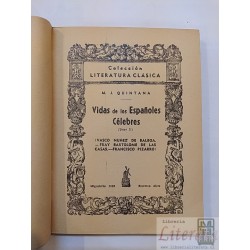 Vidas de los españoles celebres tomo II M J Quintana Vasco N