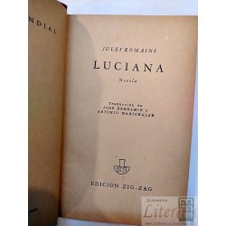 Luciana Jules Romains Ed. Zigzag trad. José Bergamin y Anton