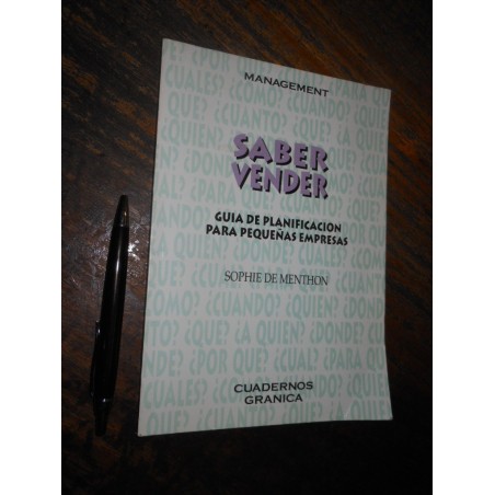 Saber Vender Sophie De Menthon Cuadernos Granica