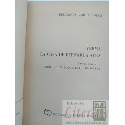 Yerma La casa de Bernarda Alba Federico García Lorca Ed. Andrés Bello