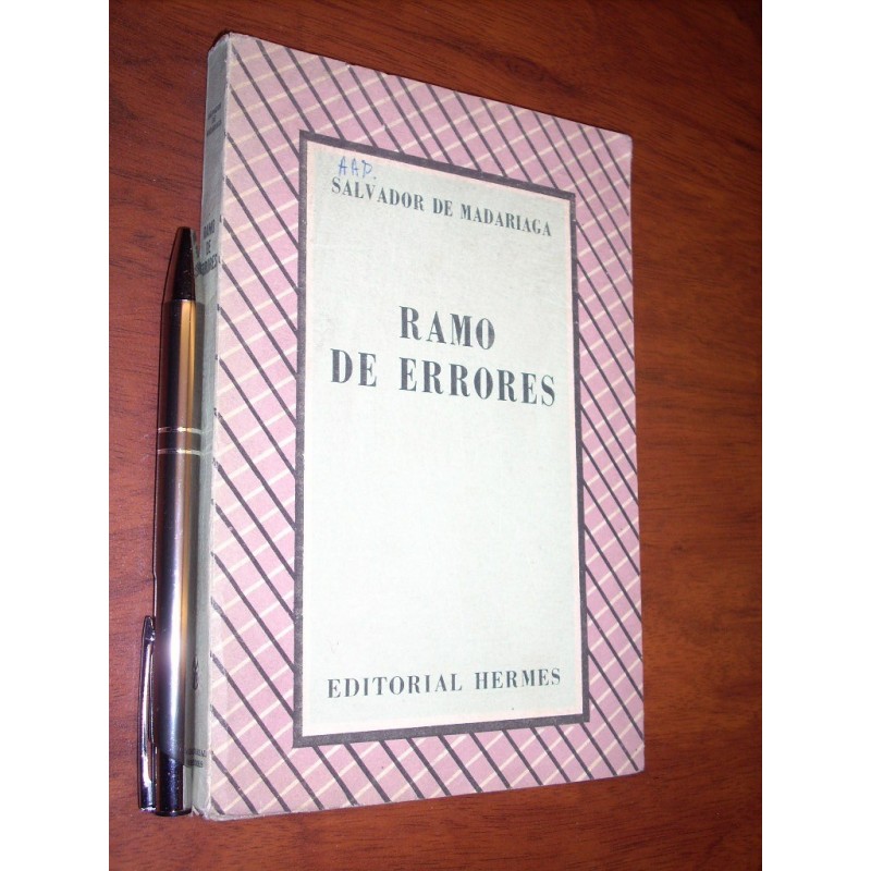 Ramo De Errores Salvador De Madariaga Editorial Hermes