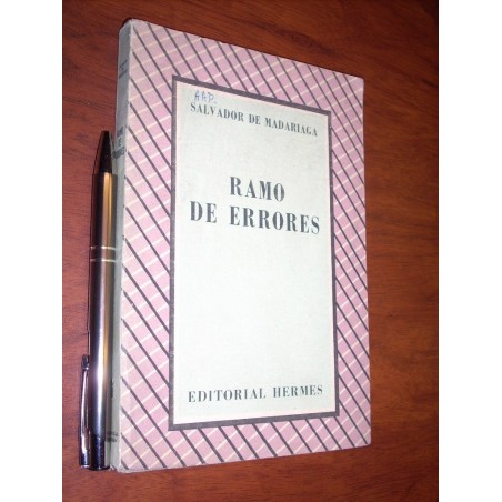 Ramo De Errores Salvador De Madariaga Editorial Hermes