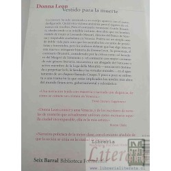 Vestido para la muerte Donna León Ed. Seix Barral Biblioteca Formentor