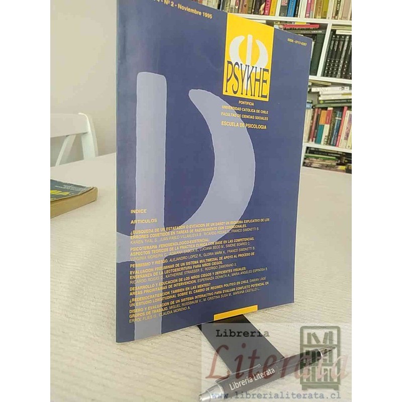 Revista Psykhe v4 2 1995 Ricardo Rosas Franco Simonetti R Zamorano y otros Ed. PUC índice en segunda foto
