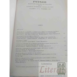 Revista Psykhe v4 2 1995 Ricardo Rosas Franco Simonetti R Zamorano y otros Ed. PUC índice en segunda foto