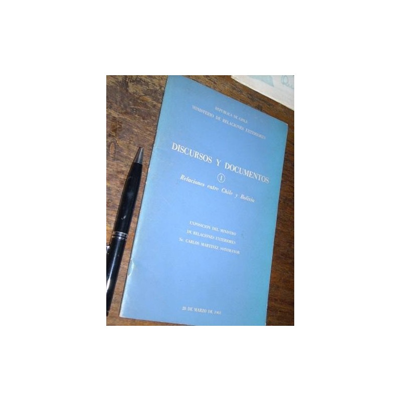 Relaciones Entre Chile Y Bolivia Martinez Sotomayor 1963