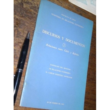 Relaciones Entre Chile Y Bolivia Martinez Sotomayor 1963