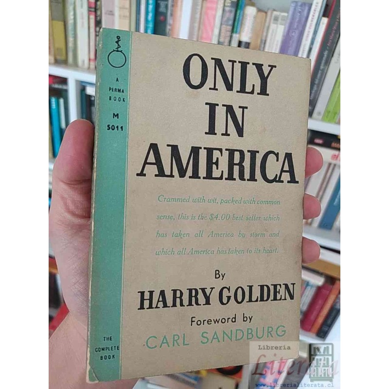 Only in America  Harry Golden  Perma Book, Foreword by Carl Sandburg EN INGLES