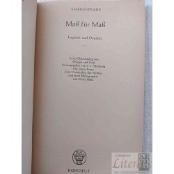 Maß für Maß Shakespeare  Rowohlt EN INGLÉS y ALEMAN Bilingüe