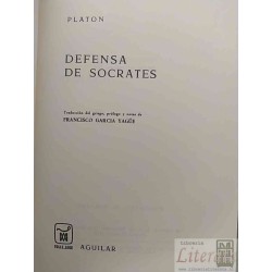 Defensa de Sócrates Platón Ed. Aguilar traducción y prologo Francisco García Yagüe, Tolle, Lege, Aguilar