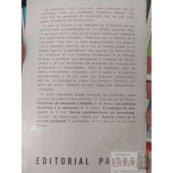 Introducción a la filosofía de la educación  D J O'Connor  Paidós, Biblioteca del Educador Contemporáneo 205 páginas
