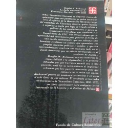 La Lucha Nacionalista de Venustiano Carranza  Douglas W Richmond Fondo de cultura económica formato grande 334 páginas