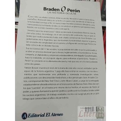 Braden o Perón la historia oculta Fabián Bosoer Editorial El Ateneo 286 páginas