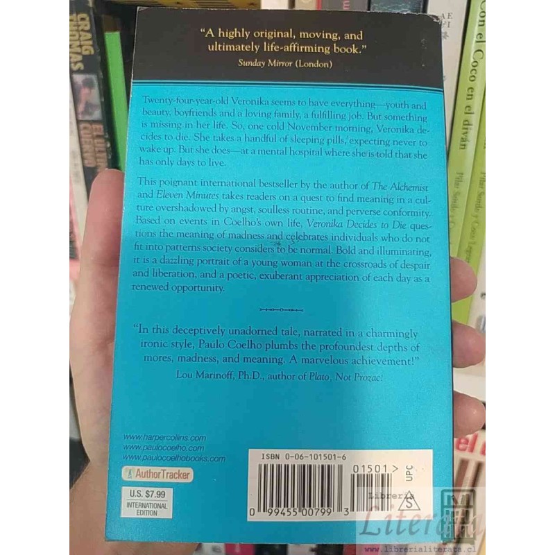 Veronika decides to die Paulo Coelho Ed Harper TORCH EN INGLES