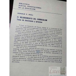 El mejoramiento del curriculum: Toma de decisiones y proceso  Ronald C Doll  Editorial "El Ateneo" Buenos Aires