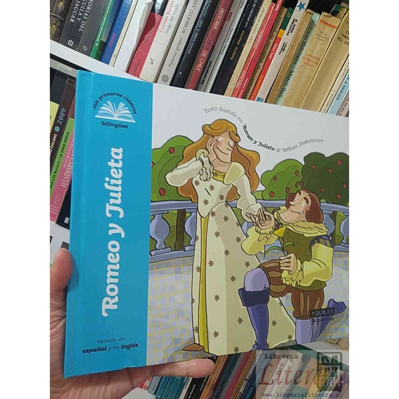 Romeo y Julieta versión en español y en inglés Shakespeare  Colección Aguilar tapas duras a colores formato grande infan