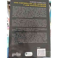 Una historia de las lenguas y los nacionalismos Xabier Zabaltza Gedisa editorial 282 páginas