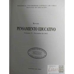 Revista Pensamiento Educativo 33 Pontificia Universidad Católica de Chile Central Universidad De Chile Biblioteca Sede V