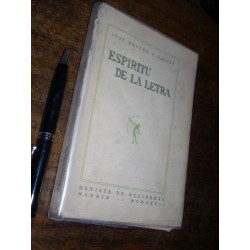 Espíritu De La Letra 1927 Ortega Y Gasset Revista Occidente