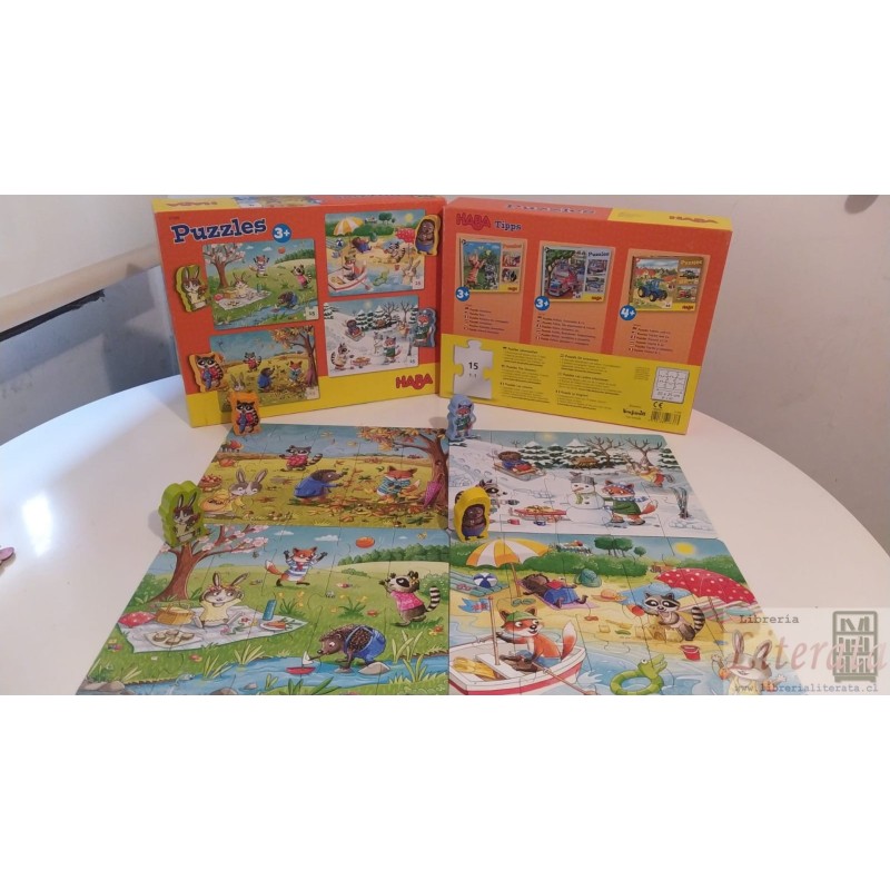 Puzzle Rompecabezas Las Cuatro Estaciones Haba Completo 4 puzzles