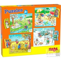 Puzzle Rompecabezas Las Cuatro Estaciones Haba Completo 4 puzzles