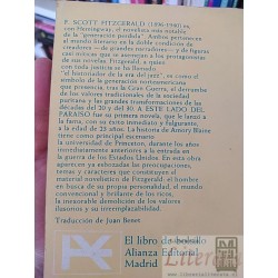A este lado del paraíso F Scott Fitzgerald Alianza Editorial 263 páginas