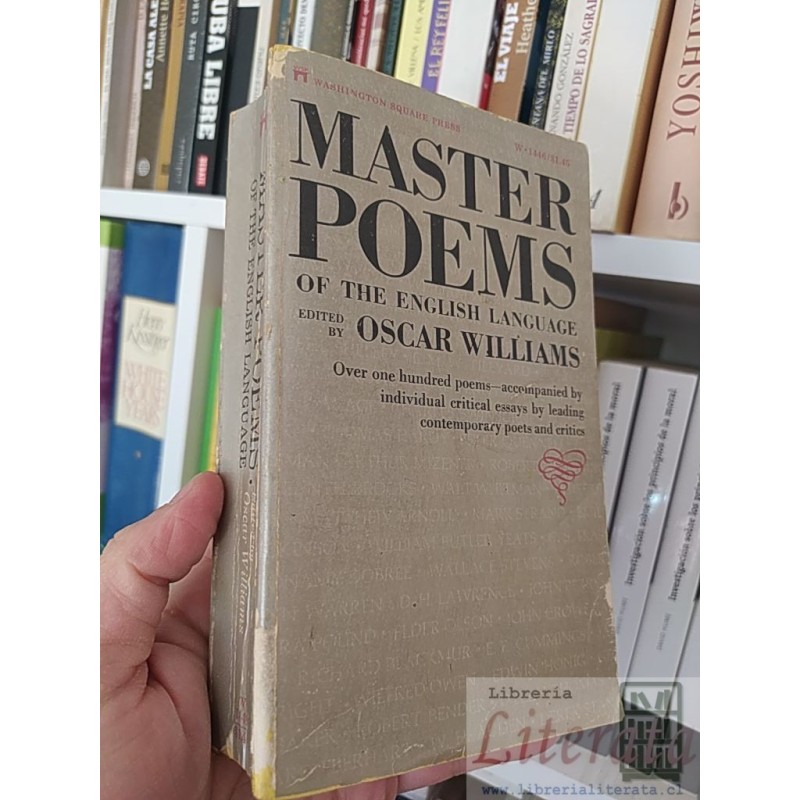 Master poems of the english language Edited by Oscar Williams Washington Square Press 1094 páginas EN INGLES