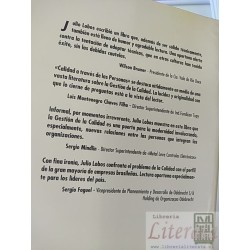 Calidad a través de las personas Julio Lobos Ediciones Dolmen, Colección Economía y Gestión