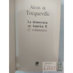 La democracia en América 2 tomos Alexis de Tocqueville Editorial Sarpe Los grandes pensadores tapas duras 752 páginas