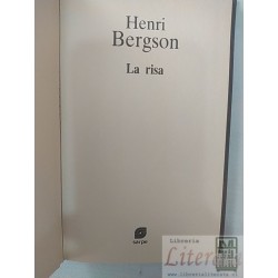 La risa Henri Bergson Editorial Sarpe Los grandes pensadores tapas duras