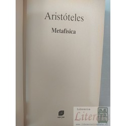 Metafísica Aristóteles Editorial Sarpe Los grandes pensadores tapas duras 403 páginas trad. R Blanquez Augier y J F Torr