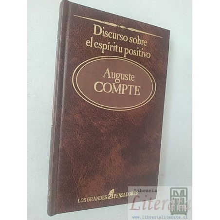 Discurso sobre el espíritu positivo Auguste Compte Editorial Sarpe Los grandes pensadores tapas duras