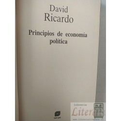 Principios de economía política David Ricardo Editorial Sarpe Los grandes pensadores tapas duras 380 páginas
