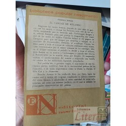 El cantar de Rolando (ed Braulio Arenas) Biblioteca popular Nascimento