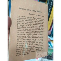 Mujer que sabe latín Rosario Castellanos SepsetentasDiana