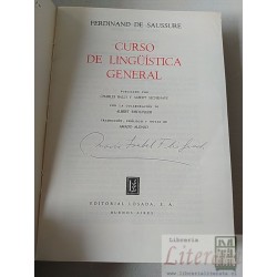 Curso de Lingüística General Ferdinand de Saussure Editorial Losada, S A Buenos Aires 378 páginas