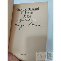 El jardín de los Finzi-Contini Giorgio Bassani Seix Barral