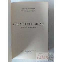 Obras Escogidas 2 Cornell Woolrich ("William Irish") Ediciones Acervo tapas duras