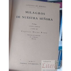 Los Milagros de Nuestra Señora Gonzalo De Berceo Editorial Universitaria