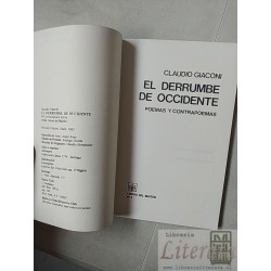 El derrumbe de Occidente Poemas y contrapoemas Claudio Giaconi Libros del Maitén 1985 primera edicion