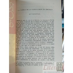 La tópica de la Conclusión en Ercilla Cedomil Goić Revista chilena de literatura Separata de la REVISTA CHILENA DE LITER