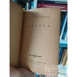 Belleza Juan Ramón Jiménez Editorial Losada