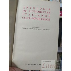 Antologia de humoristas italianos contemporaneos Andres Guilmain, GB Ricci y Jose Janes Al Monigote Papel tapas duras 36