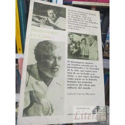 Hemingway en Cuba Norberto Fuentes Ed. Nueva Nicaragua formato grande Prologo de Gabriel García Márquez 713 páginas