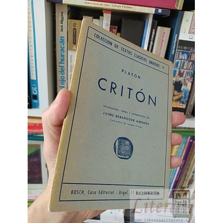Critón Platón EN GRIEGO Bosch, Casa Editorial