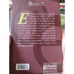 El príncipe Nicolás Maquiavelo Plutón Ediciones ISBN 9788415089377. Información ISBN: Título: El Principe Editorial: Plu