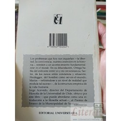 Hombre y mundo Jorge Acevedo Editorial Universitaria, colección el saber y la cultura sobre el punto de partida de la fi