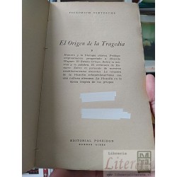 El origen de la tragedia Friedrich Nietzsche Editorial Poseidon 388 páginas