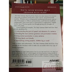 The only grammar book you'll ever need Susan Thurman Editorial: Adams Media Corporation 192 páginas. a one-stop source f