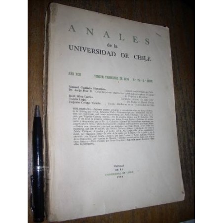 Anales De La Universidad De Chile 1934 Nº 15 Ver Detalle